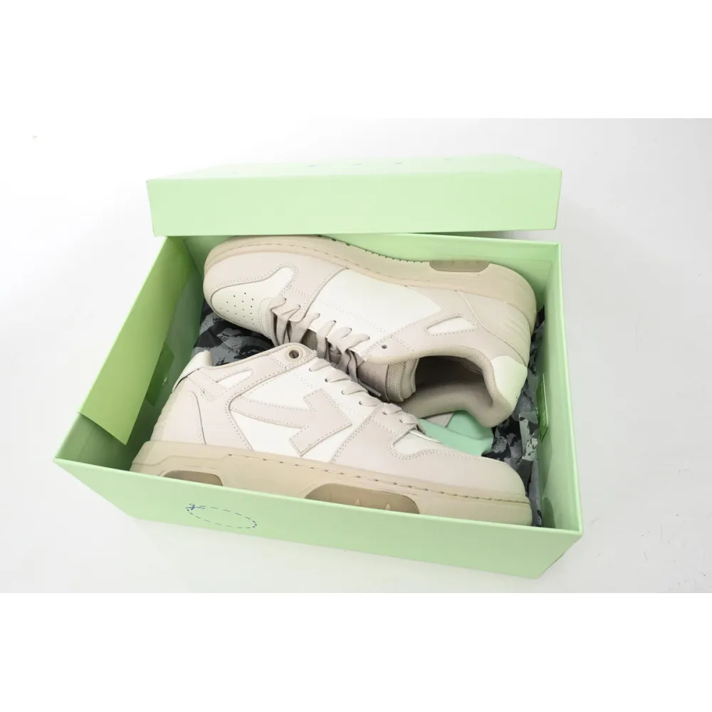 OFF-WHITE Out Of Office OOO Low Tops White Beige Replica, 0VIA25 9S21LEA00 10161