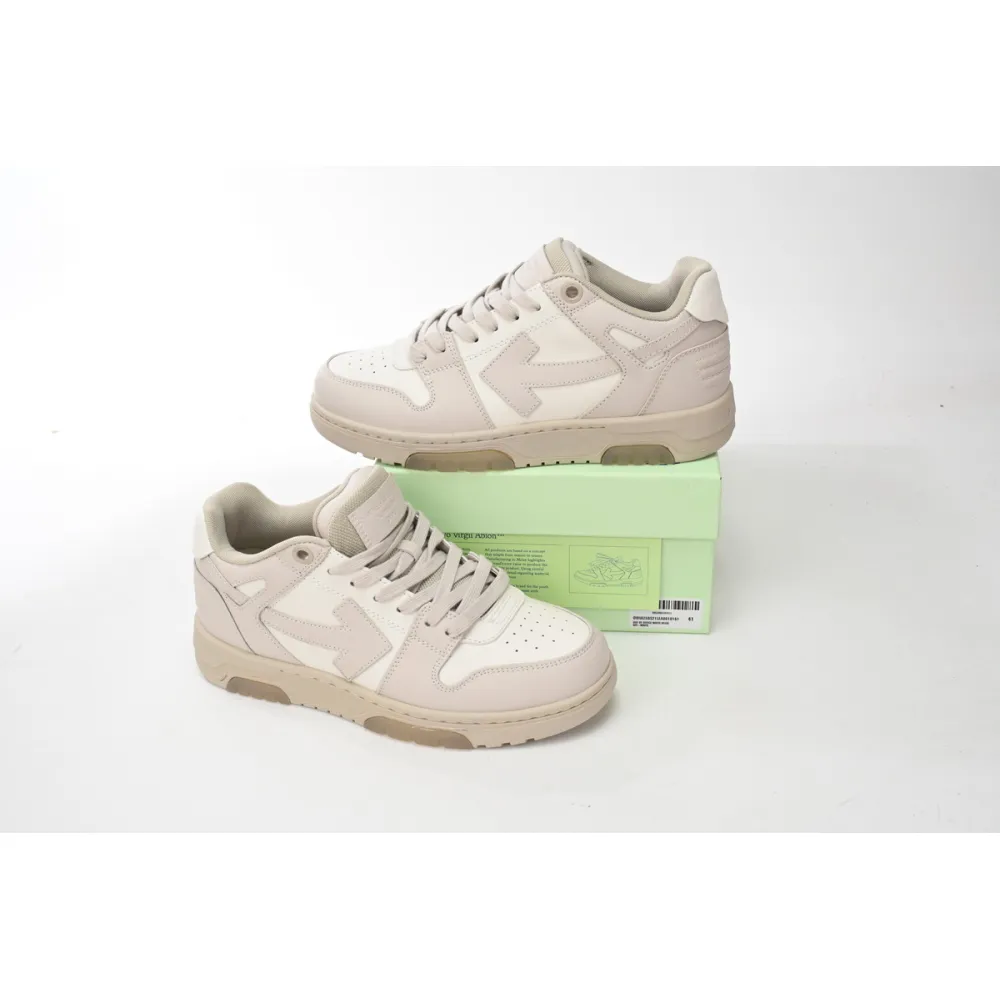 OFF-WHITE Out Of Office OOO Low Tops White Beige Replica, 0VIA25 9S21LEA00 10161