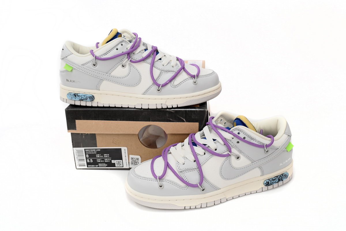 Dunk Low Off-White Lot 48 Replica,DM1602-107