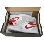 Jordan 1 Low SE Light Smoke Grey Gym Red Replica, DC6991-016, Replica Shoes