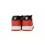 OFF-WHITE Out Of Office OOO Low Tops Black White Red Replica, OMIA189 C99LEA00 12510