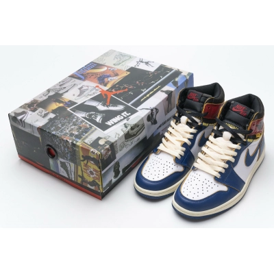 Jordan 1 Retro High Union Los Angeles Blue Toe Replica,BV1300-146, Replica Shoes 02