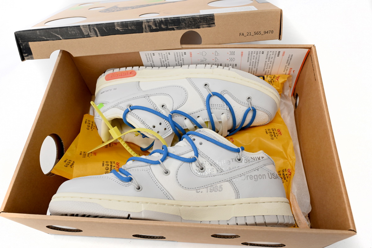 Dunk Low Off-White Lot 10 Replica,DM1602-112
