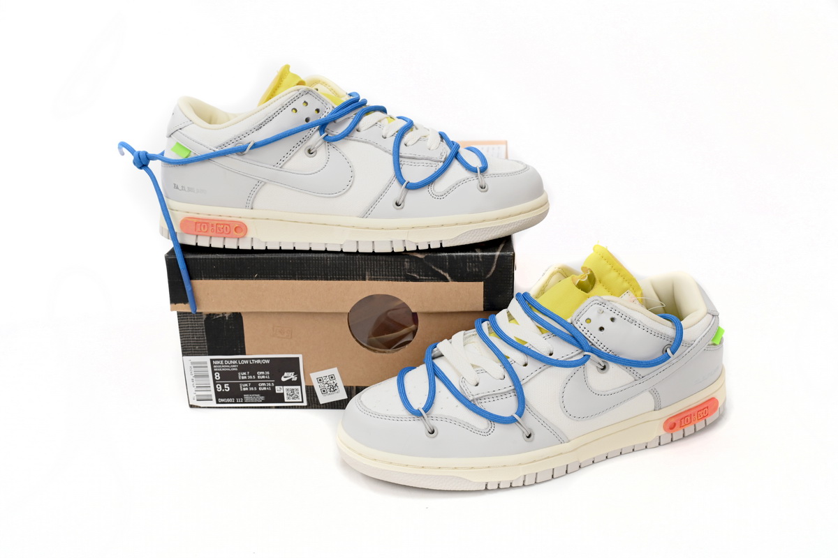 Dunk Low Off-White Lot 10 Replica,DM1602-112