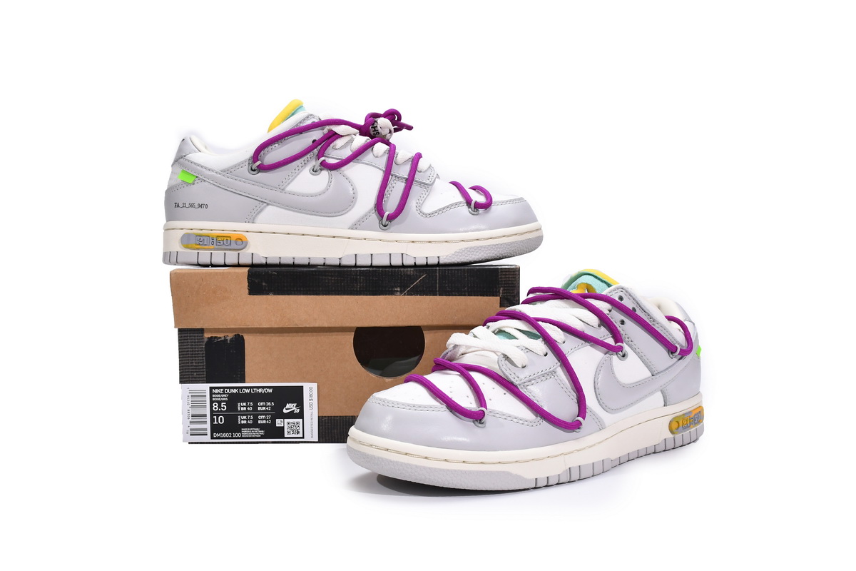 Dunk Low Off-White Lot 21 Replica,DM1602-100