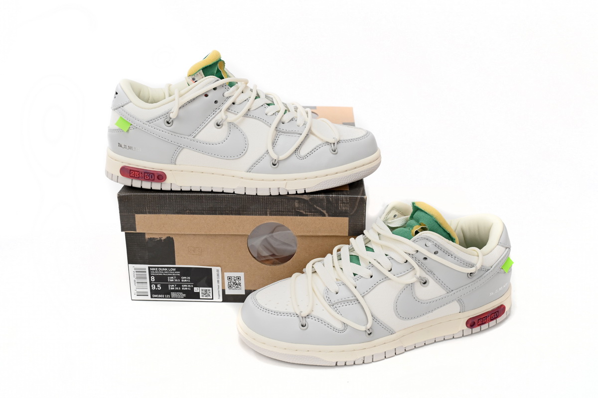 Dunk Low Off-White Lot 25 Replica,DM1602-121