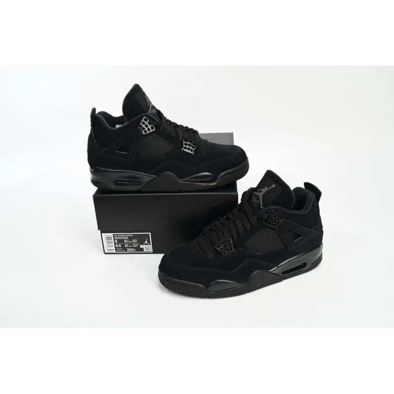 【Flash Sales】 Jordan 4 Retro Black Cat Best Replica, CU1110-010