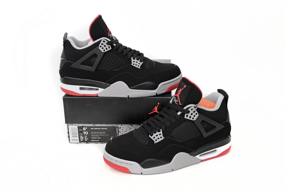 Jordan 4 Retro Bred Replica, 308497-060