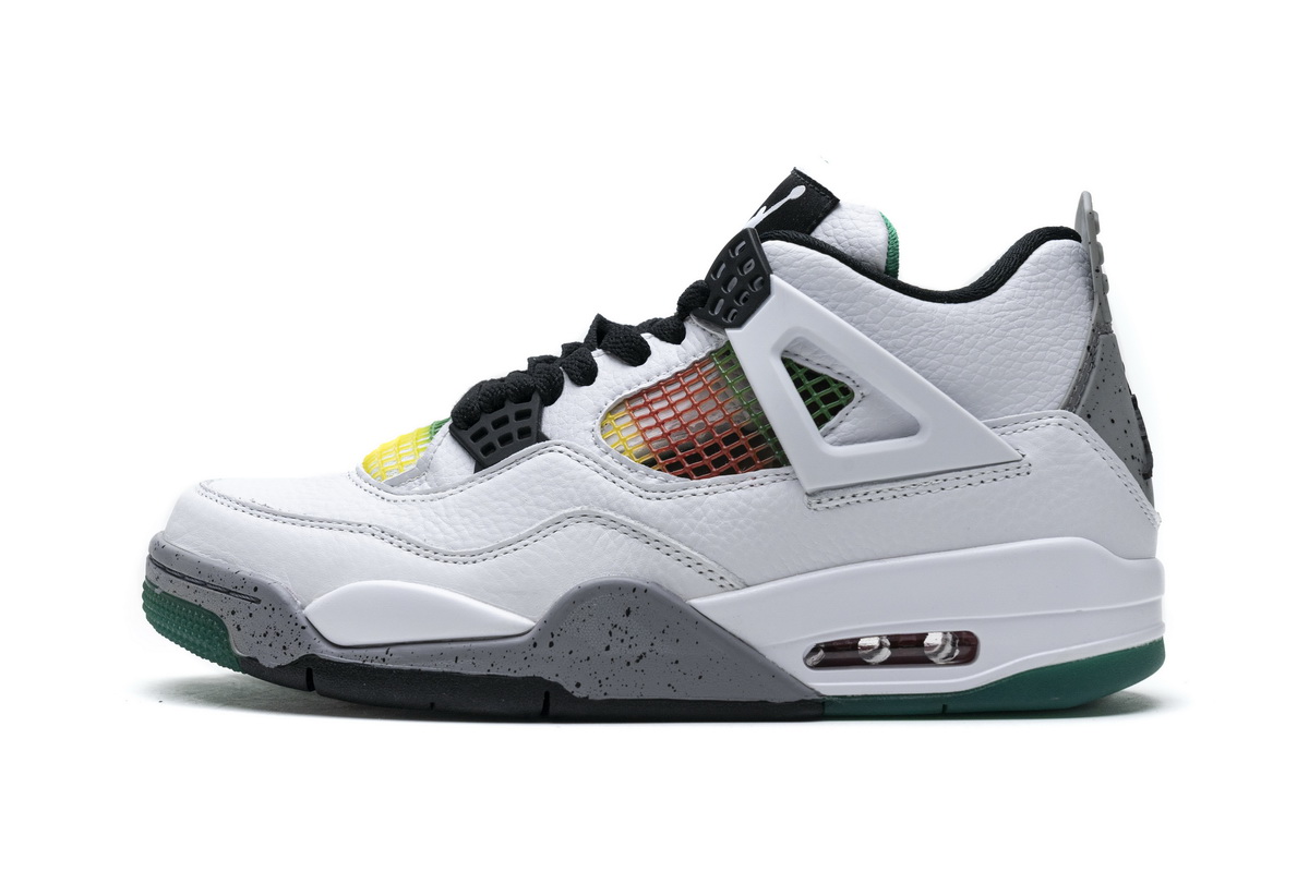 Jordan 4 Retro Lucid Green Rasta Replica, AQ9129-100