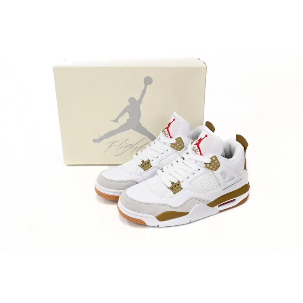 SB x Air Jordan 4 White Brown Replica, DR5415-120