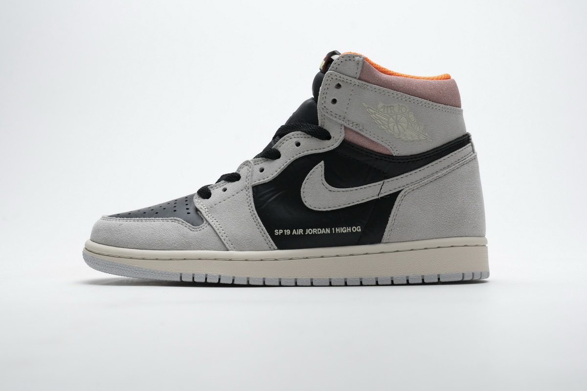 Jordan 1 Retro High Neutral Grey Hyper Crimson Replica