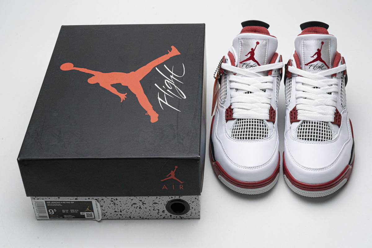 Jordan 4 Retro Fire Red Replica, DC7770-160