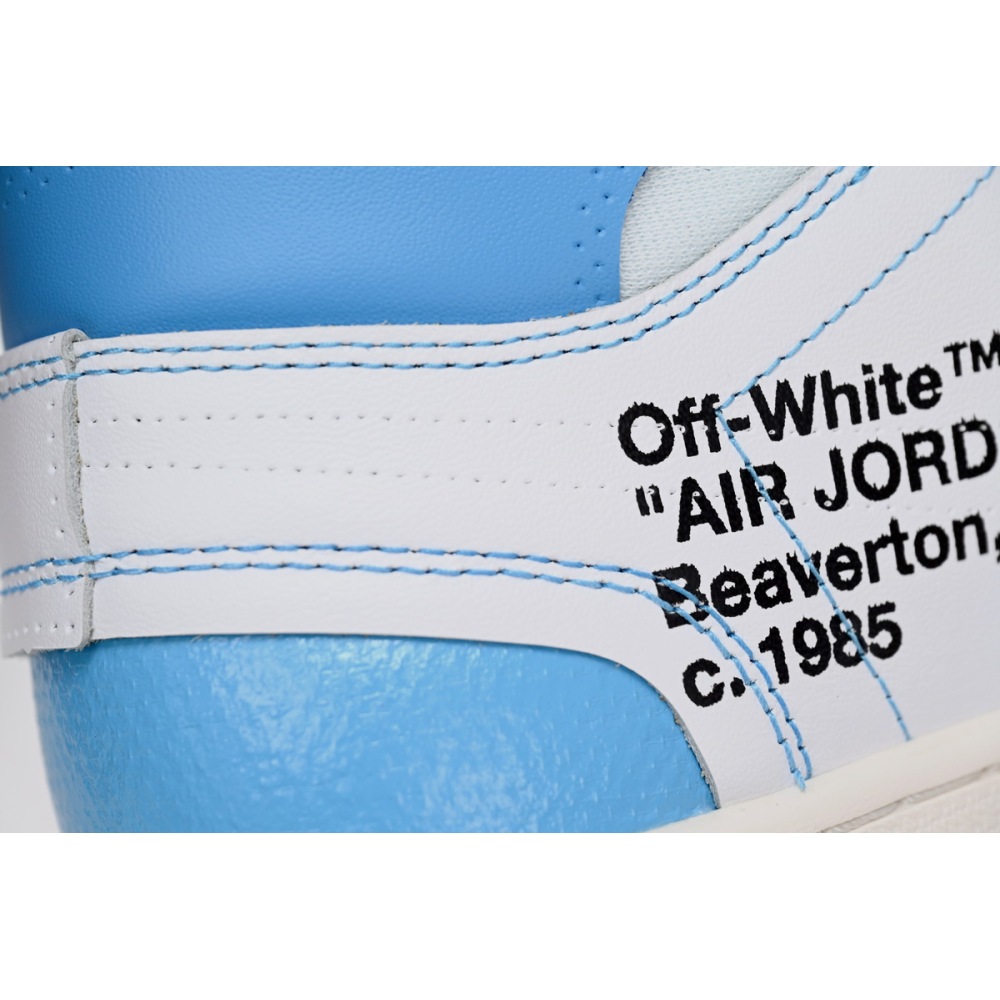 Jordan 1 Retro High Off-White University Blue Replica, AQ0818-148, Replica Shoes