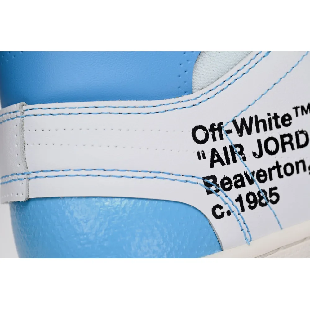 Jordan 1 Retro High Off-White University Blue Replica, AQ0818-148