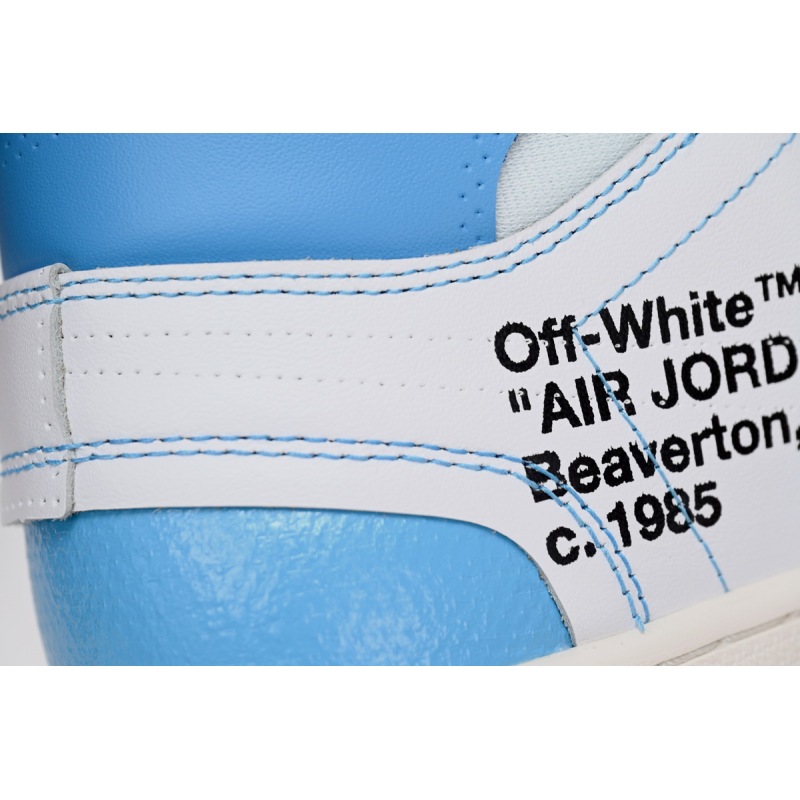 Jordan 1 Retro High Off-White University Blue Replica, AQ0818-148, Replica Shoes