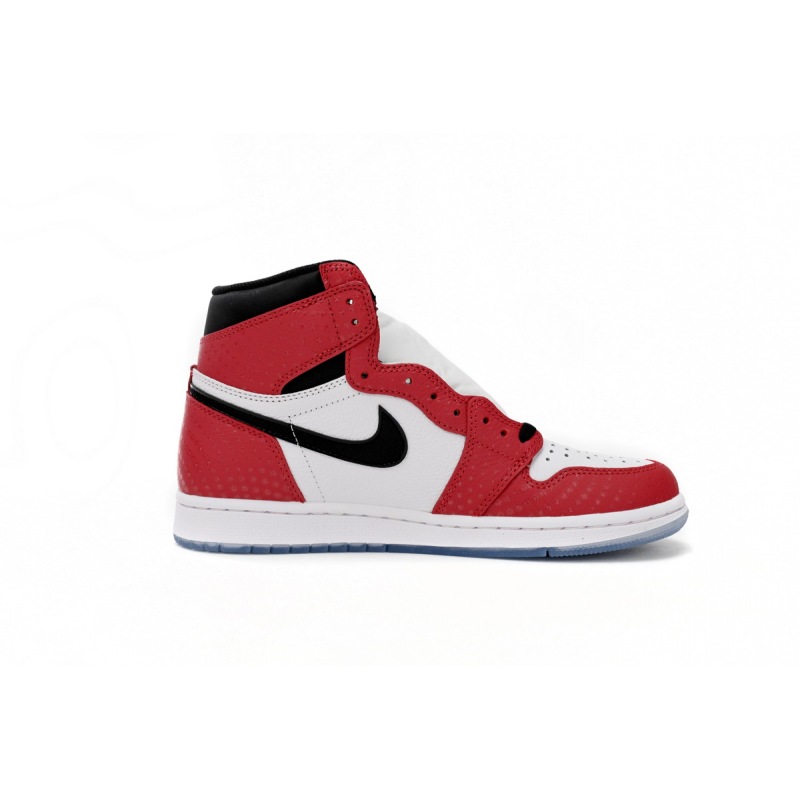 Jordan 1 Retro High Spider-Man Origin Story Replica, 555088-602, Replica Shoes