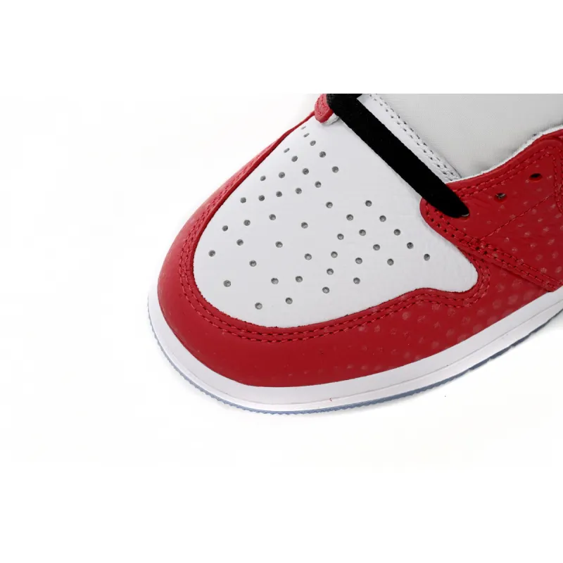 Jordan 1 Retro High Spider-Man Origin Story Replica, 555088-602, Replica Shoes