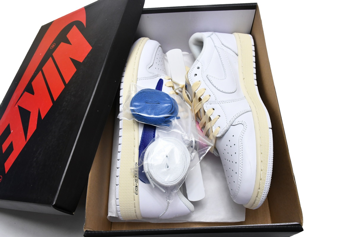 Travis Scott x Air Jordan 1 Low WhiteBlue Replica, DM6839-186, Replica Shoes