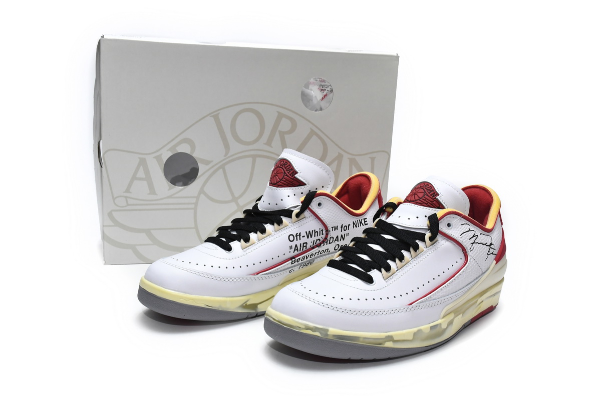 Jordan 2 Retro Low SP Off-White White Red Replica, DJ4375-106