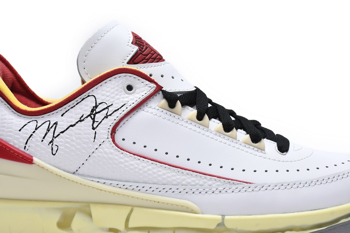 Jordan 2 Retro Low SP Off-White White Red Replica, DJ4375-106