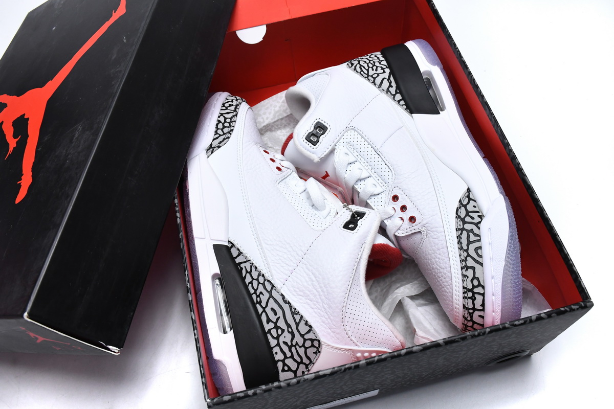 Jordan 3 Retro Free Throw Line White Cement Replica, 923096-101