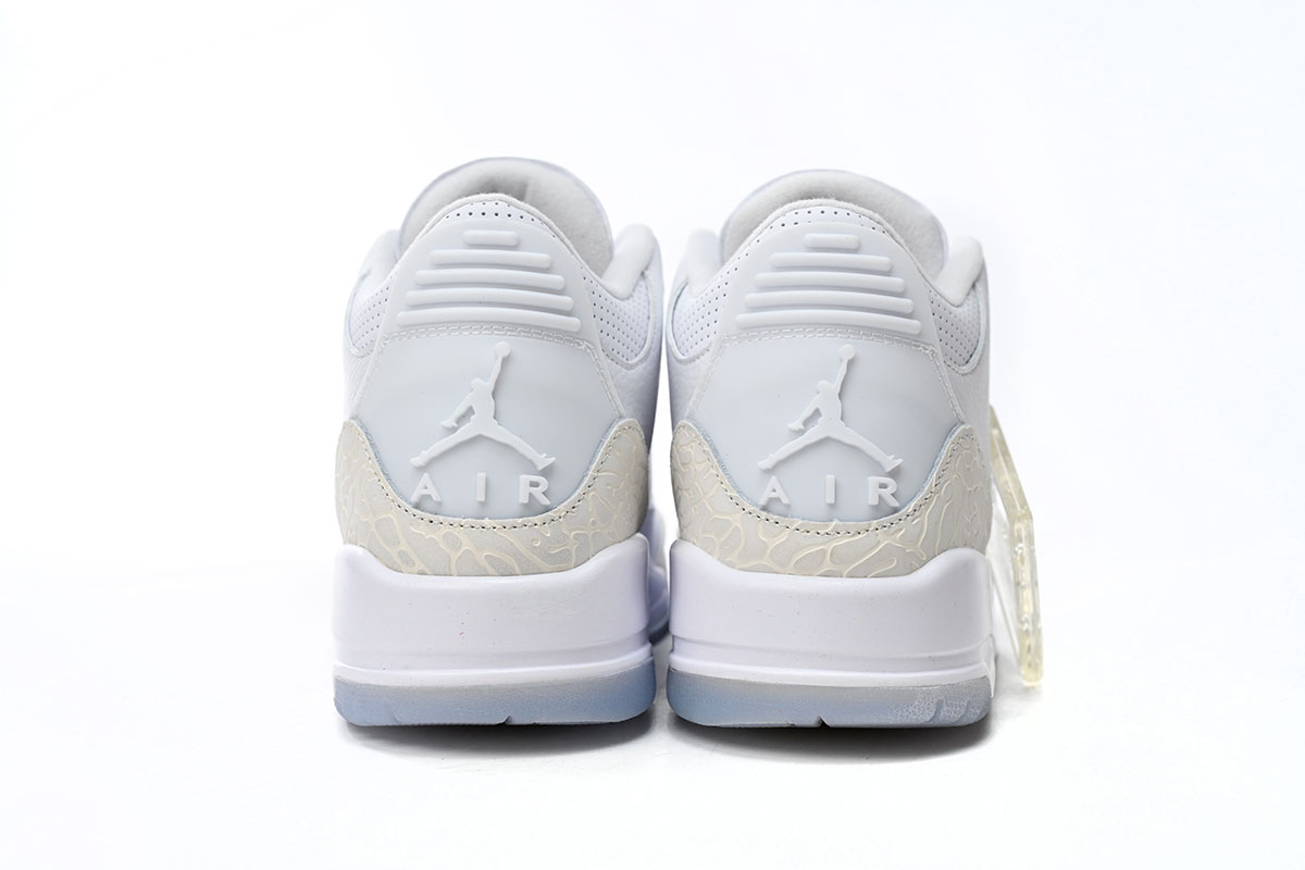 Jordan 3 Retro Pure White Replica, 136064-111
