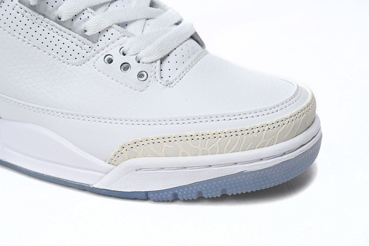 Jordan 3 Retro Pure White Replica, 136064-111