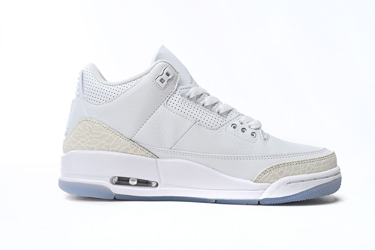Jordan 3 Retro Pure White Replica, 136064-111
