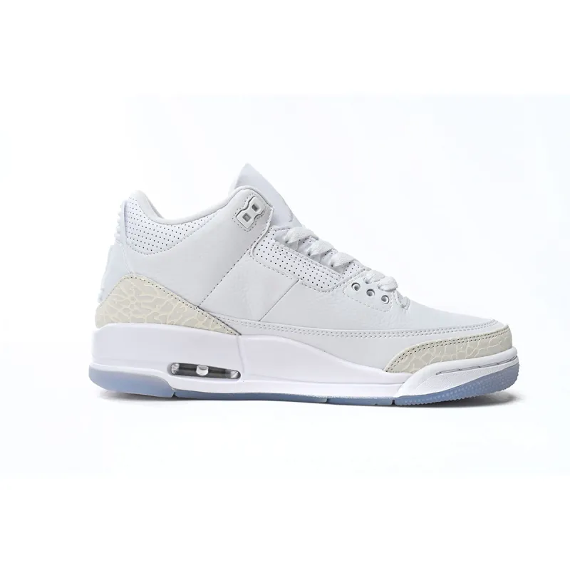 Jordan 3 Retro Pure White Replica, 136064-111