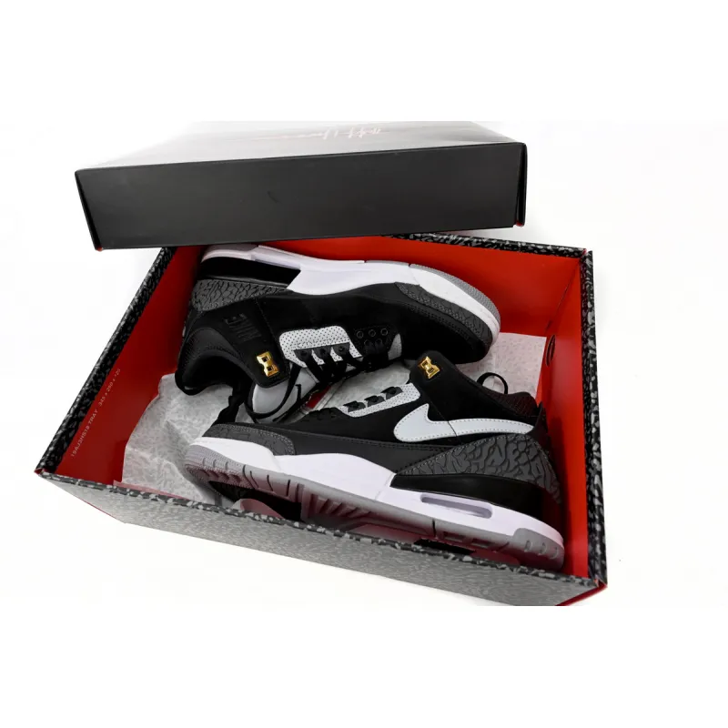 Jordan 3 Retro Tinker Black Cement Gold Replica, CK4348-007