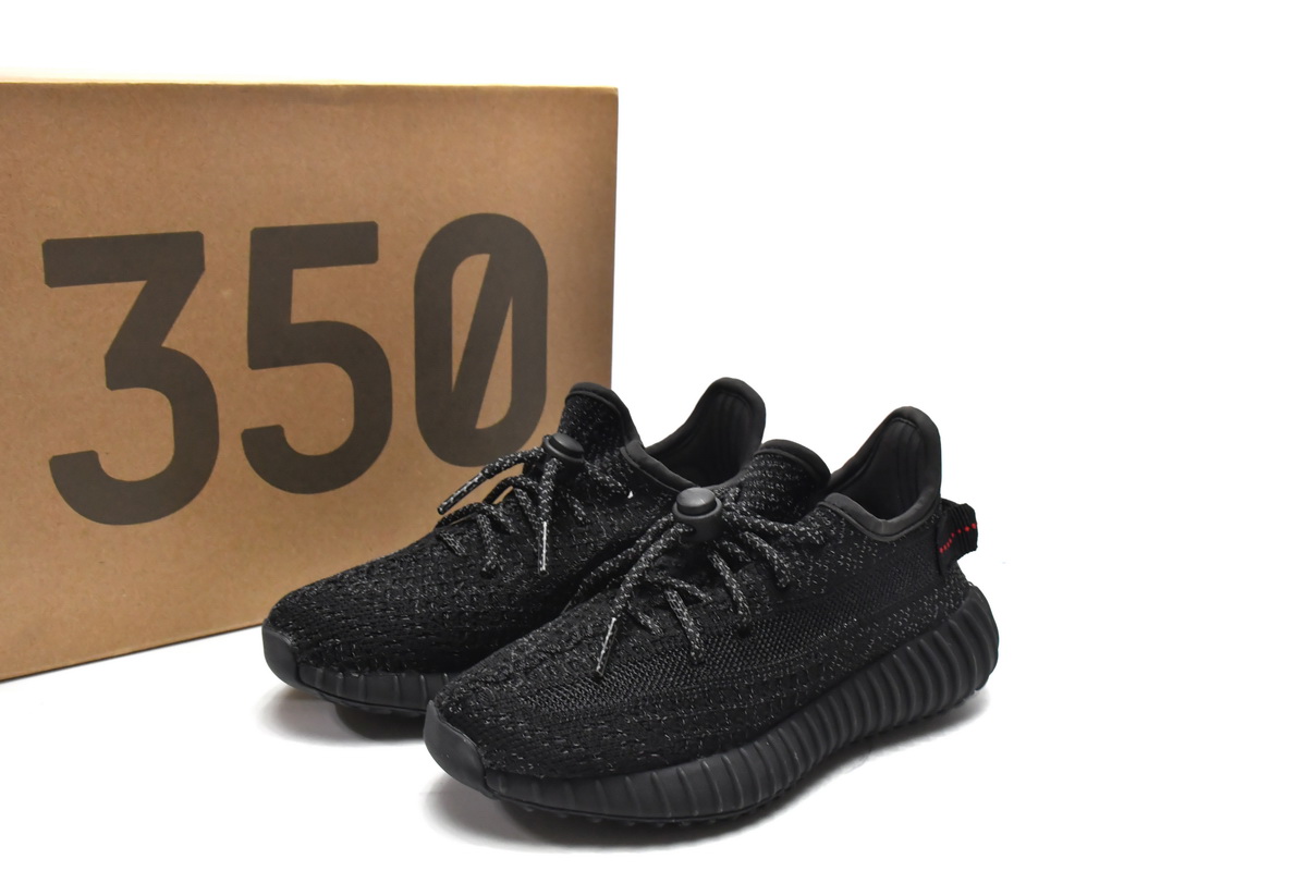 Yeezy Boost 350 V2 Static Black (Reflective) Replica,FU9007