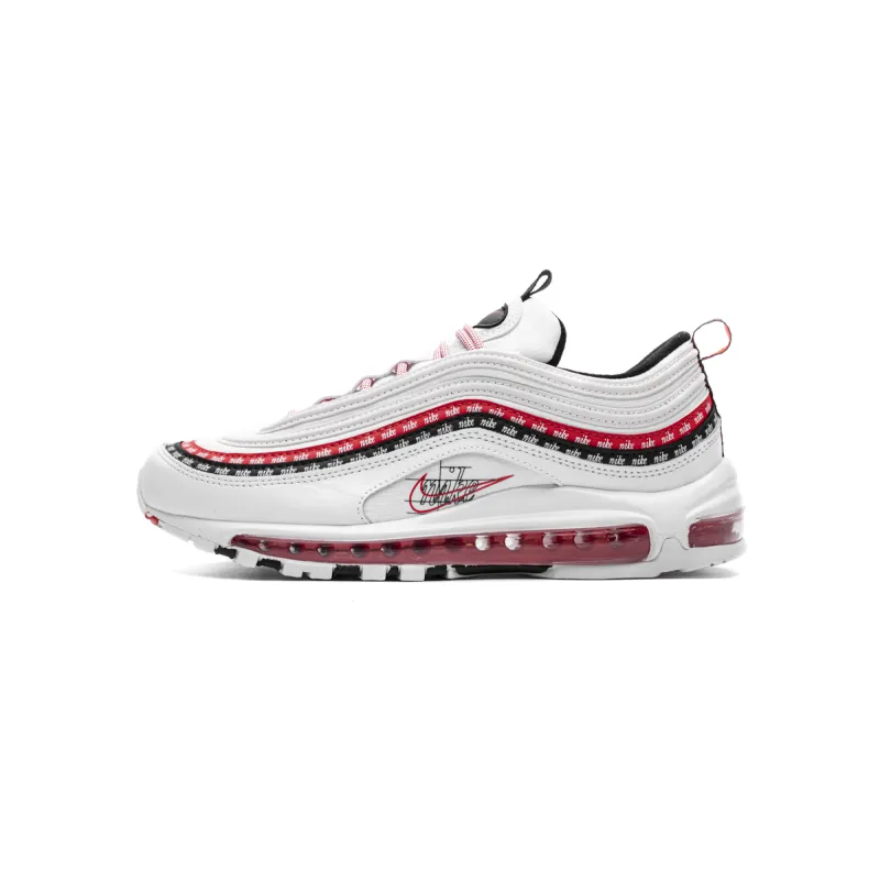 Air Max 97 Sketch Logo White Black Red Replica,CK9397-100