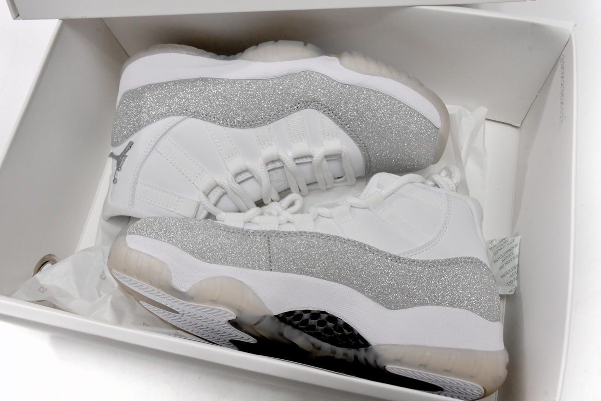 Jordan 11 Retro White Metallic Silver Replica, AR0715-100