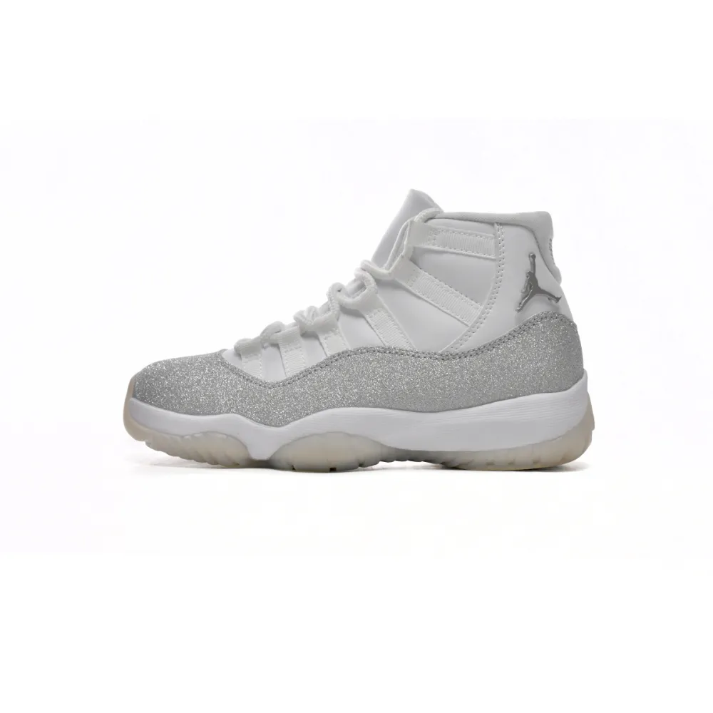 Jordan 11 Retro White Metallic Silver Replica, AR0715-100