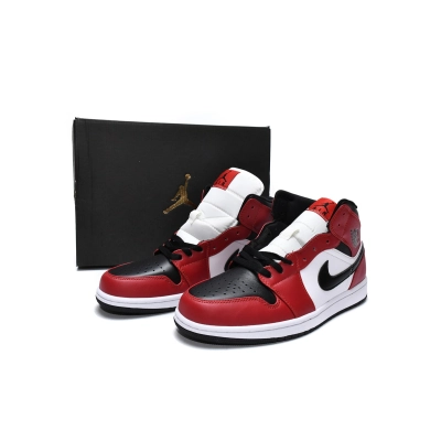 Jordan 1 Mid Chicago Toe Replica, 554724-069, Replica Shoes 02