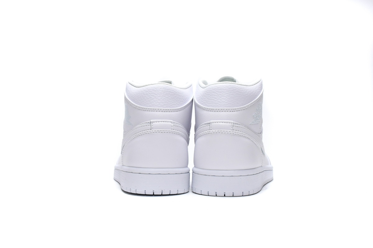 Jordan 1 Mid Triple White Replica, 554724-129, Replica Shoes