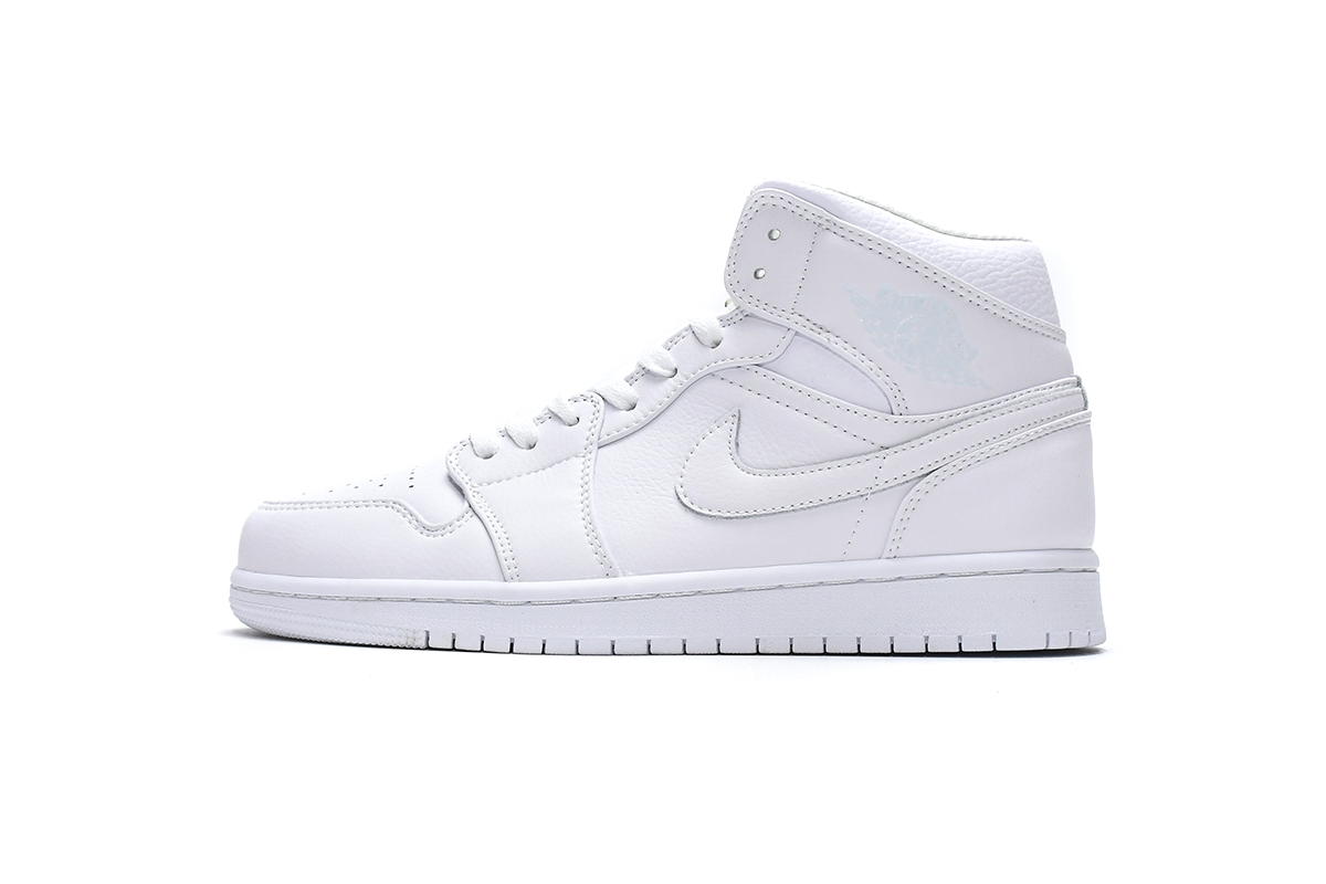Jordan 1 Mid Triple White Replica