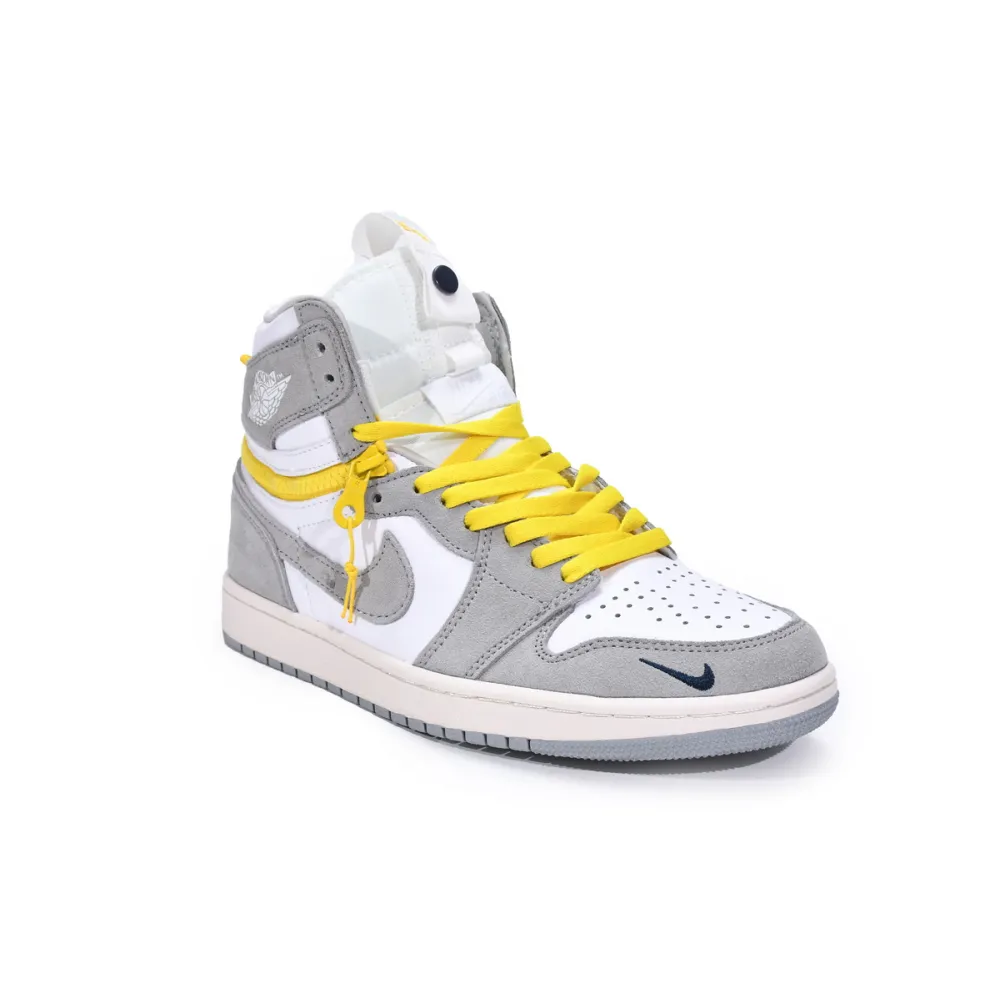 Jordan 1 High Switch Light Smoke Replica,  CW6576-100, Replica Shoes