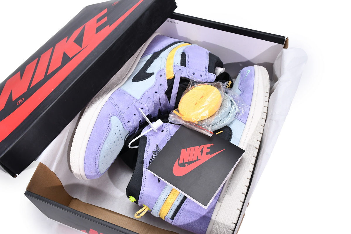 Jordan 1 High Switch Purple Pulse Replica,  CW6576-500, Replica Shoes