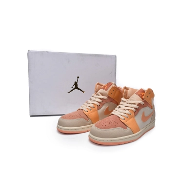 Jordan 1 Mid Apricot Orange Replica, DH4270-800 02