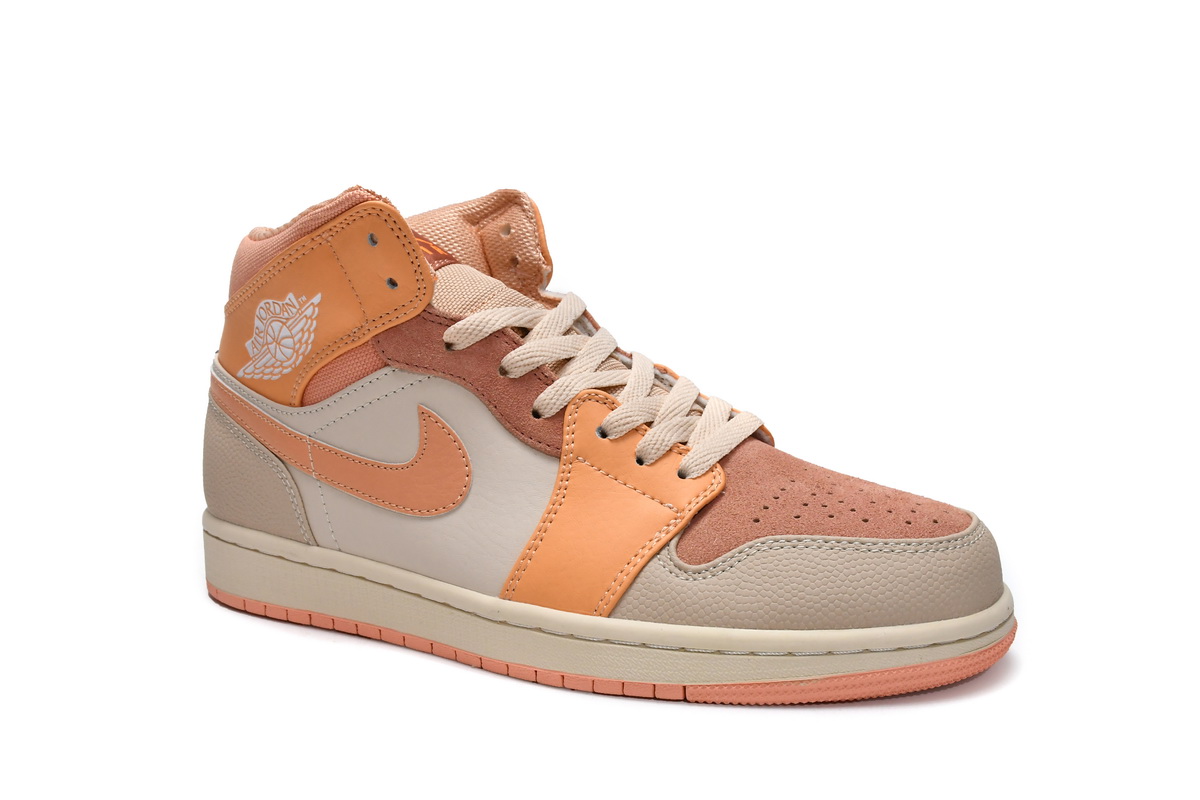 Jordan 1 Mid Apricot Orange Replica, DH4270-800, Replica Shoes