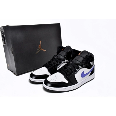 Jordan 1 Mid Black Racer Blue White Replica, 554725-084 02