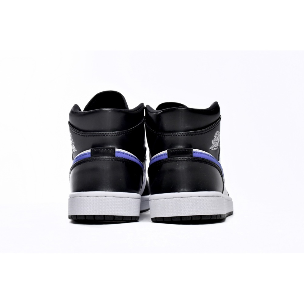 Jordan 1 Mid Black Racer Blue White Replica, 554725-084, Replica Shoes