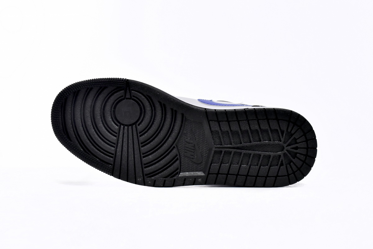 Jordan 1 Mid Black Racer Blue White Replica, 554725-084, Replica Shoes