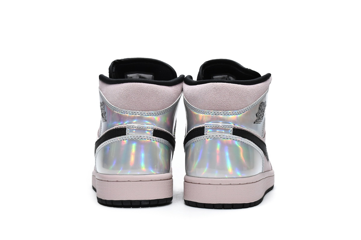 Jordan 1 Mid Dirty Powder Iridescent Replica, BQ6472-602, Replica Shoes