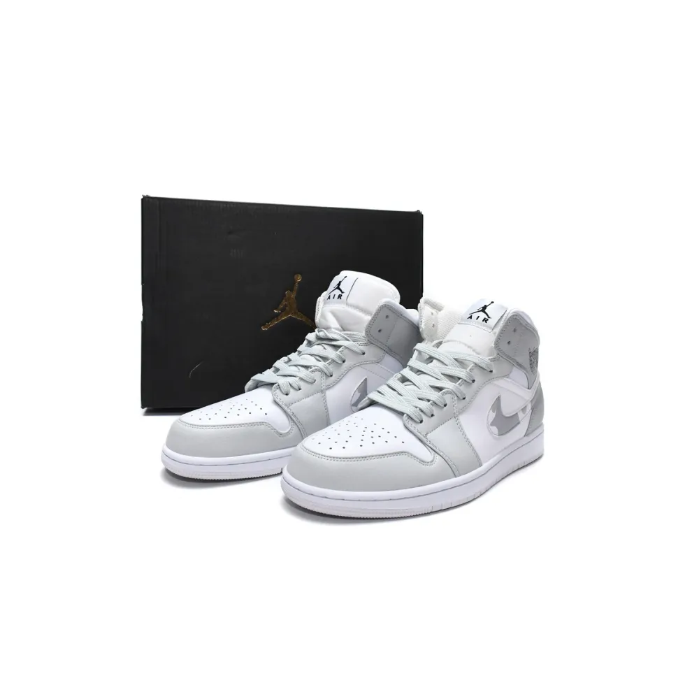Jordan 1 Mid Grey Camo Replica, DC9035-100, Replica Shoes