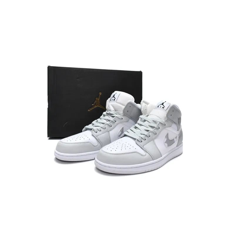 Jordan 1 Mid Grey Camo Replica, DC9035-100, Replica Shoes