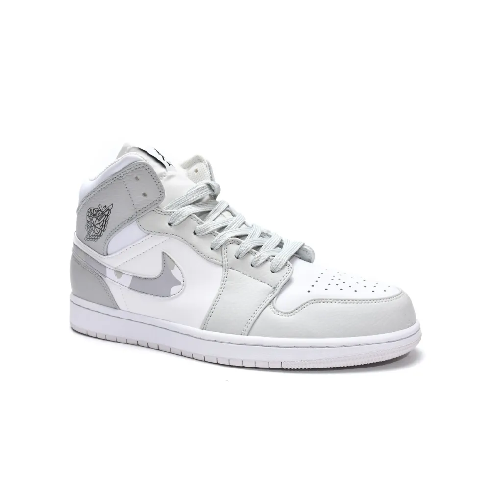 Jordan 1 Mid Grey Camo Replica, DC9035-100, Replica Shoes
