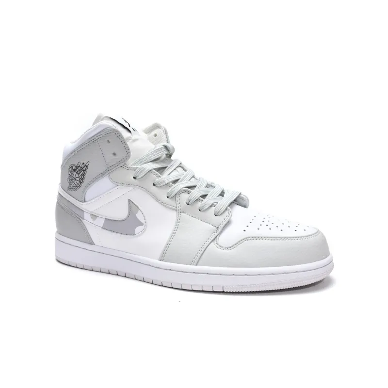 Jordan 1 Mid Grey Camo Replica, DC9035-100, Replica Shoes