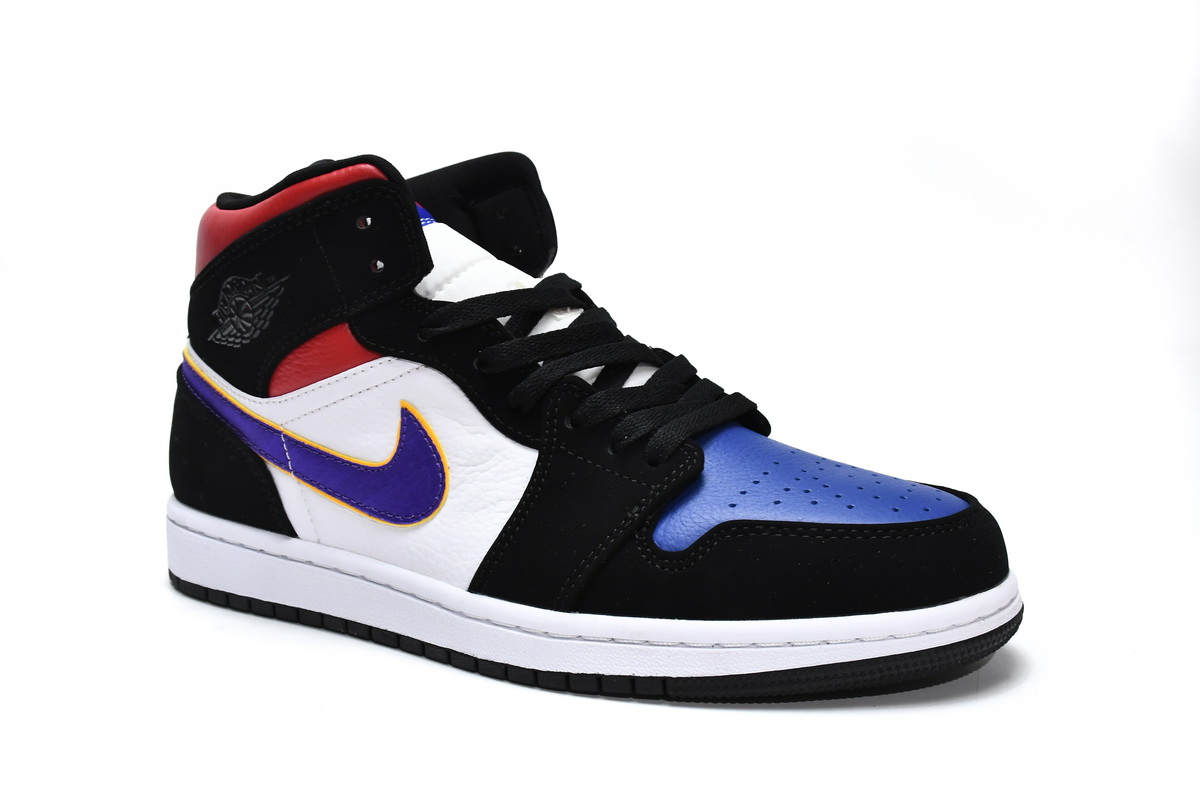 Jordan 1 Mid Lakers Top 3 Replica, 852542-005, Replica Shoes